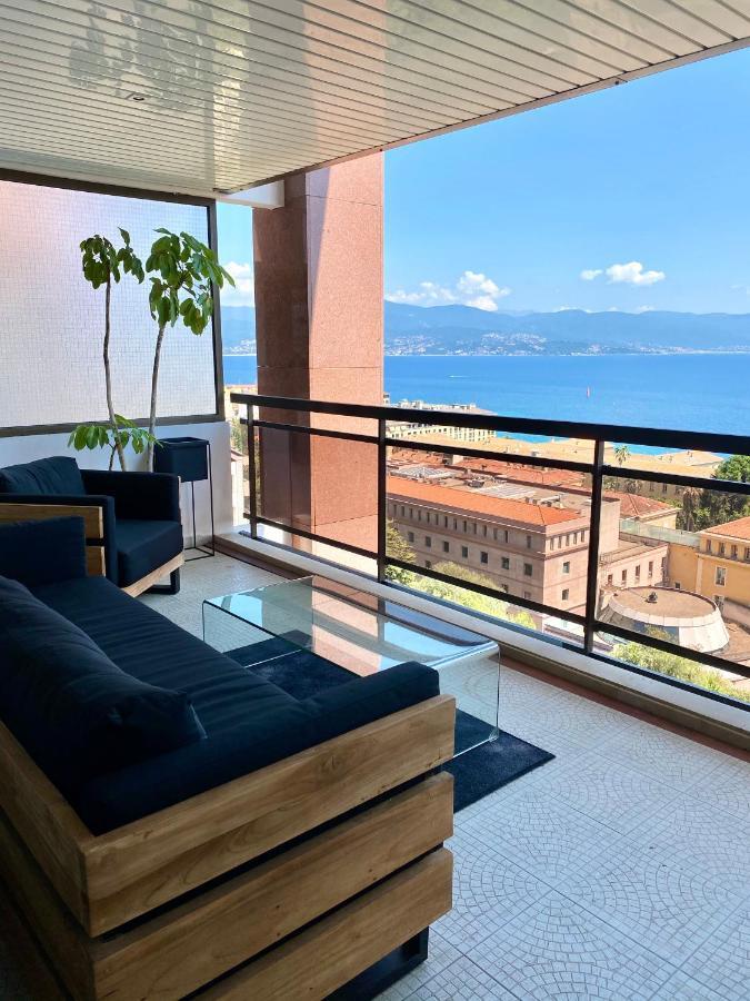 Grand T2 Standing Ajaccio Proche Centre Et Plages Vue Panoramique Parking Prive Exterior foto