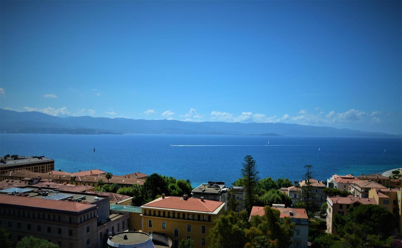 Grand T2 Standing Ajaccio Proche Centre Et Plages Vue Panoramique Parking Prive Exterior foto